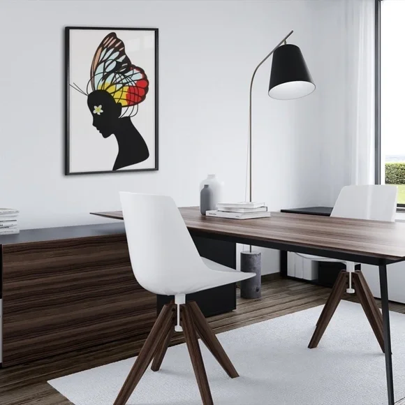 Abstract Wall Art Butterfly Girl Print Unframed - Picture 5 of 8